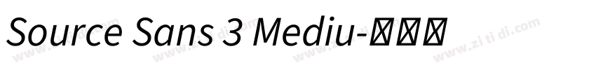 Source Sans 3 Mediu字体转换 Source Sans 3 Mediu字体转换
